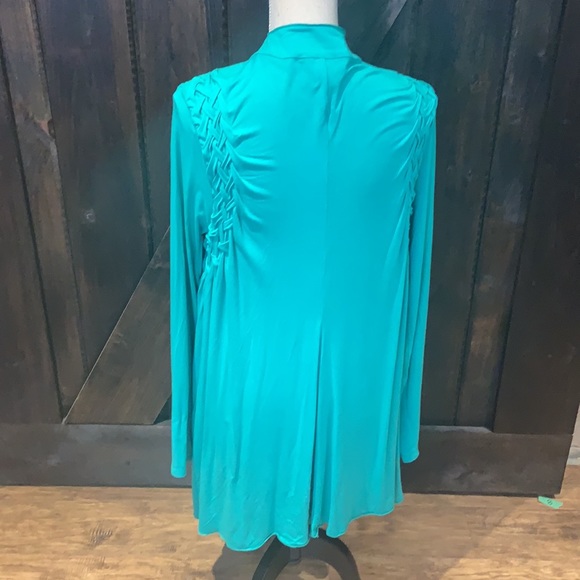 SPANNER green stretchy open cardigan - Picture 4 of 10